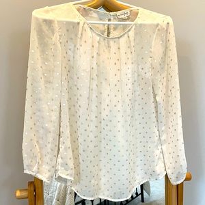 Maison Jules Gold Dottie Blouse Size XS